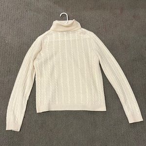 Anne Taylor Cream Cashmere turtleneck